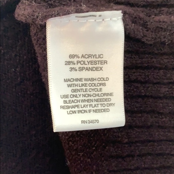 💚 Hannah Long Burgundy Textured Cardigan Women L - Picture 7 of 7